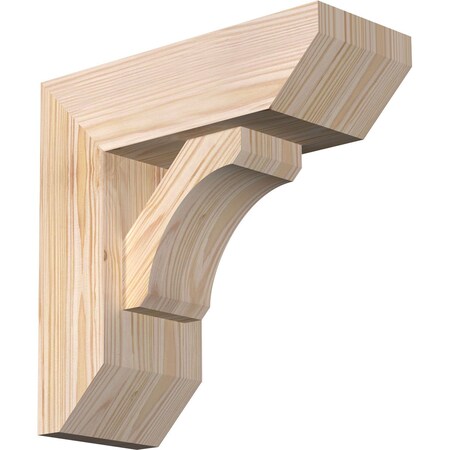 Ekena Millwork Legacy Slat Smooth Bracket w/ Offset Brace, Douglas Fir, 5 1/2"W x 14"D x 14"H BKT0604X14X14LEC06SDF